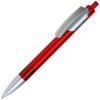 TRIS LX SAT, ручка шариковая, прозрачный красный/серебристый, пластик (Изображение 1)