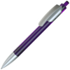 TRIS LX SAT, ручка шариковая, прозрачный фиолетовый/серебристый, пластик (Изображение 1)