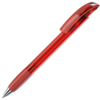 NOVE LX, ручка шариковая с грипом, прозрачный красный/хром, пластик (Изображение 1)
