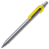 SNAKE, ручка шариковая, желтый, серебристый корпус, металл (Изображение 1)