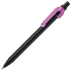 SNAKE, ручка шариковая, розовый, черный корпус, металл (Изображение 1)