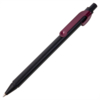 SNAKE, ручка шариковая, бордовый, черный корпус, металл (Изображение 1)