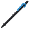 SNAKE, ручка шариковая, голубой, черный корпус, металл (Изображение 1)
