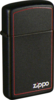 Зажигалка ZIPPO Slim® с покрытием Black Matte, латунь/сталь, чёрная, матовая, 29x10x60 мм (Изображение 1)