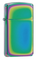 Зажигалка ZIPPO Slim® с покрытием Spectrum™, латунь/сталь, разноцветная, глянцевая, 29x10x60 мм