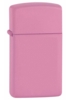 Зажигалка ZIPPO Slim® с покрытием Pink Matte, латунь/сталь, розовая, матовая, 29x10x60 мм (Изображение 1)