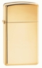 Зажигалка ZIPPO Slim® с покрытием High Polish Brass, латунь/сталь, золотистая, 29x10x60 мм (Изображение 1)