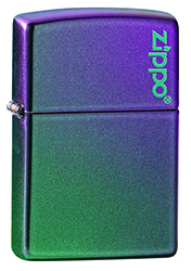 Зажигалка ZIPPO Classic с покрытием Iridescent, латунь/сталь, фиолетовая, матовая, 38x13x57 мм (Изображение 1)