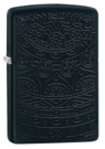 Зажигалка ZIPPO Tone on Tone Design с покрытием Black Matte, латунь/сталь, чёрная, 38x13x57 мм