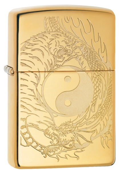 Зажигалка ZIPPO Classic с покрытием High Polish Brass, латунь/сталь, золотистая, 38x13x57 мм (Изображение 1)