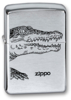 Зажигалка ZIPPO Alligator, с покрытием Brushed Chrome, латунь/сталь, серебристая, 38x13x57 мм (Изображение 1)