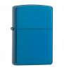 Зажигалка ZIPPO Classic с покрытием Sapphire™, латунь/сталь, синяя, глянцевая, 38x13x57 мм (Изображение 1)