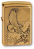 Зажигалка ZIPPO Eagles, с покрытием Brushed Brass, латунь/сталь, золотистая, матовая, 38x13x57 мм (Изображение 1)