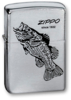 Зажигалка ZIPPO Black Bass, с покрытием Brushed Chrome, латунь/сталь, серебристая, 38x13x57 мм (Изображение 1)