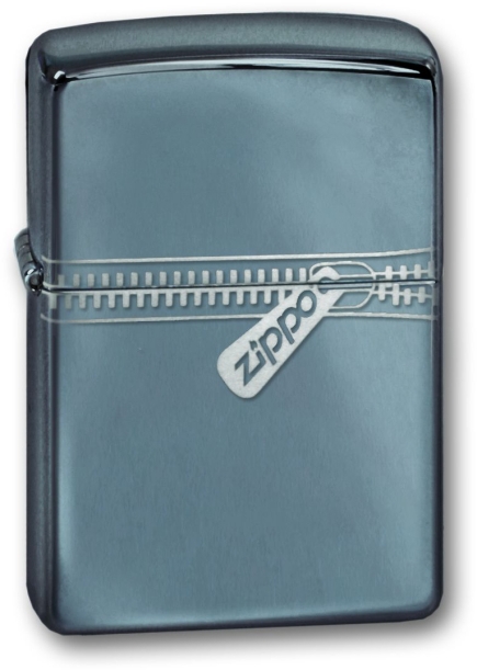 Зажигалка ZIPPO Classic с покрытием Black Ice ®, латунь/сталь, чёрная, глянцевая, 38x13x57 мм (Изображение 1)
