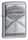 Зажигалка ZIPPO Harley-Davidson®, с покрытием Street Chrome™, латунь/сталь, серебристая, 38x13x57 мм