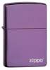 Зажигалка ZIPPO Classic с покрытием Abyss™, латунь/сталь, фиолетовая с логотипом, 38x13x57 мм (Изображение 1)