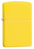 Зажигалка ZIPPO Classic с покрытием Lemon™, латунь/сталь, жёлтая, матовая, 38x13x57 мм