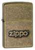 Зажигалка ZIPPO Classic с покрытием Antique Brass, латунь/сталь, золотистая, матовая, 38x13x57 мм (Изображение 1)