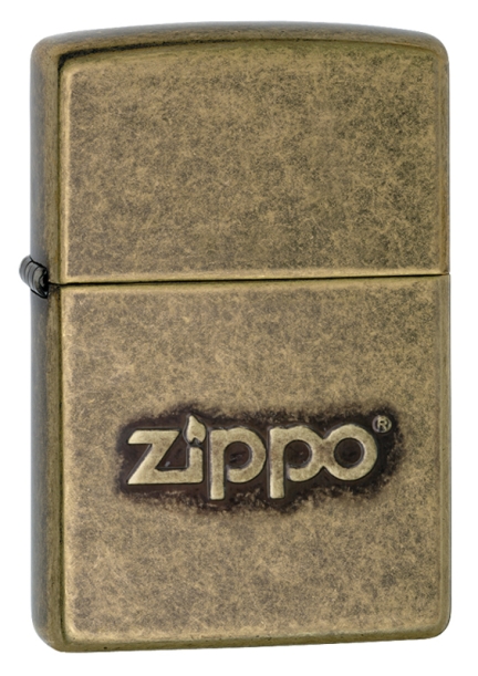 Зажигалка ZIPPO Classic с покрытием Antique Brass, латунь/сталь, золотистая, матовая, 38x13x57 мм (Изображение 1)