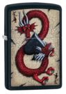 Зажигалка ZIPPO Dragon Ace с покрытием Black Matte, латунь/сталь, чёрная, матовая, 38x13x57 мм