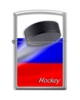 Зажигалка ZIPPO Российский хоккей, с покрытием Brushed Chrome, латунь/сталь, серебристая, 38x13x57 м (Изображение 1)