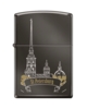 Зажигалка ZIPPO Петропавловская крепость, с покрытием Black Ice®, латунь/сталь, чёрная, 38x13x57 мм (Изображение 1)