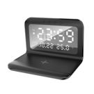 Настольные часы &quot;Smart Time&quot; с беспроводным (15W) зарядным устройством, будильником и термометром, со съёмным дисплеем (черный)