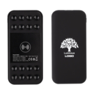 Беспроводное зарядное устройство &quot;Sticky SOFTTOUCH&quot;, 10000 mAh с подсветкой логотипа и присосками (черный)
