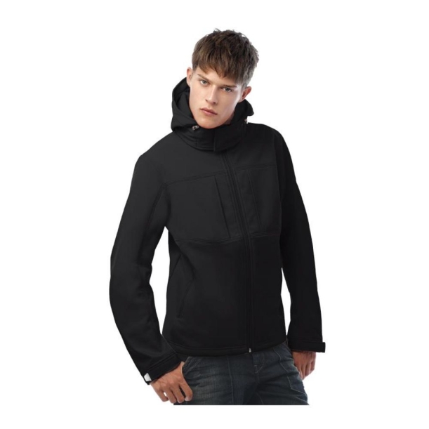 Куртка мужская Hooded Softshell темно-синяя, размер S (Изображение 9)