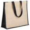 Холщовая сумка для покупок Bagari с черной отделкой (Изображение 1)