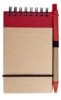 Блокнот на кольцах Eco Note с ручкой, красный (Изображение 1)