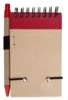 Блокнот на кольцах Eco Note с ручкой, красный (Изображение 2)