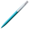 Ручка шариковая Pin Silver, голубой металлик (Изображение 3)