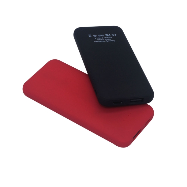 Внешний акккумулятор Arrida 5000mAh, с покрытием "Baby skin”, черный (Изображение 4)