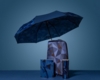 Складной зонт Gems, синий (Изображение 5)