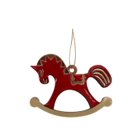 Ёлочная игрушка Лошадка (красный)