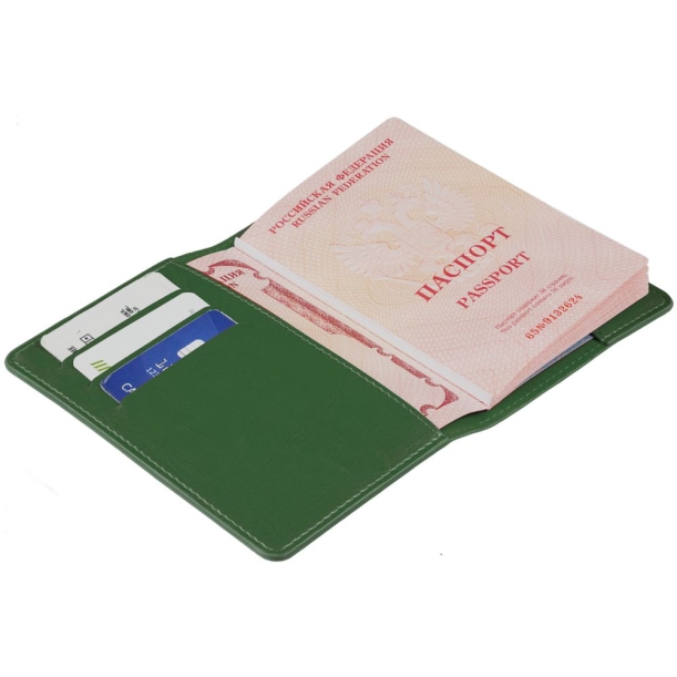 Обложка для паспорта Nebraska, зеленая (Изображение 4)