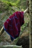 Полотенце In Leaf, большое, синее с бордовым (Изображение 8)