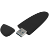 Флешка Pebble, черная, USB 3.0, 16 Гб (Изображение 2)