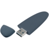 Флешка Pebble Type-C, USB 3.0, серо-синяя, 16 Гб (Изображение 2)