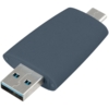 Флешка Pebble Type-C, USB 3.0, серо-синяя, 16 Гб (Изображение 3)