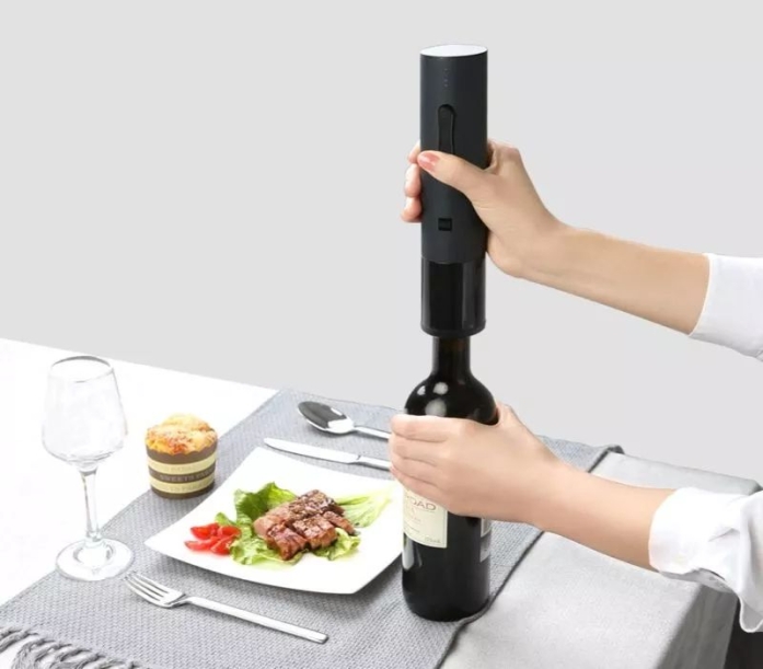 Электрический штопор Huo Hou Electric Wine Bottle Opener, черный (Изображение 4)