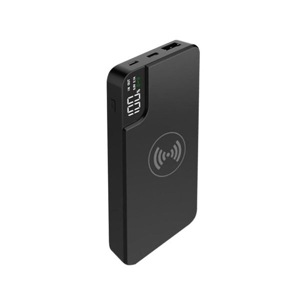 Внешний аккумулятор gPro QI, с беспроводной зарядкой 10.000 mAh, черный (Изображение 5)