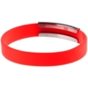 Силиконовый браслет Brisky с металлическим шильдом, красный (Изображение 2)