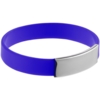 Силиконовый браслет Brisky с металлическим шильдом, синий (Изображение 1)