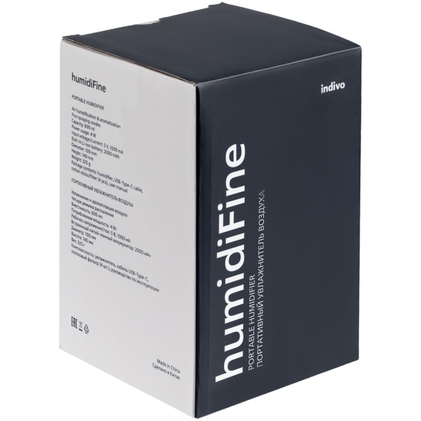Переносной увлажнитель-ароматизатор humidiFine, белый (Изображение 1)