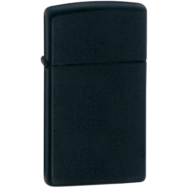 Зажигалка Zippo Slim Matt, матовая черная (Изображение 1)