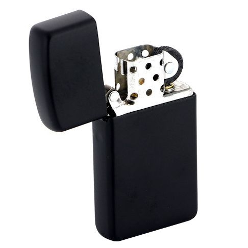 Зажигалка Zippo Slim Matt, матовая черная (Изображение 2)