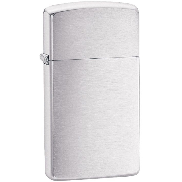 Зажигалка Zippo Slim Brushed, матовая серебристая (Изображение 1)